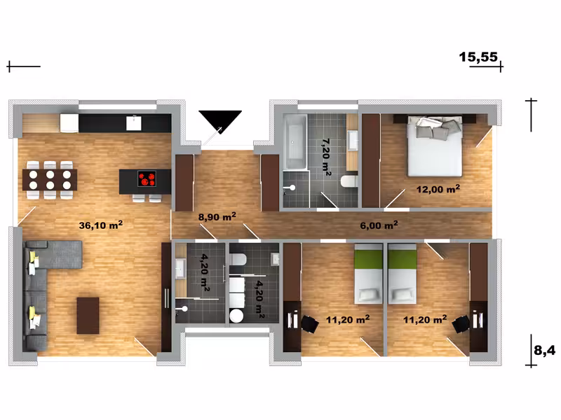 Rostoucí dům 250 A+B